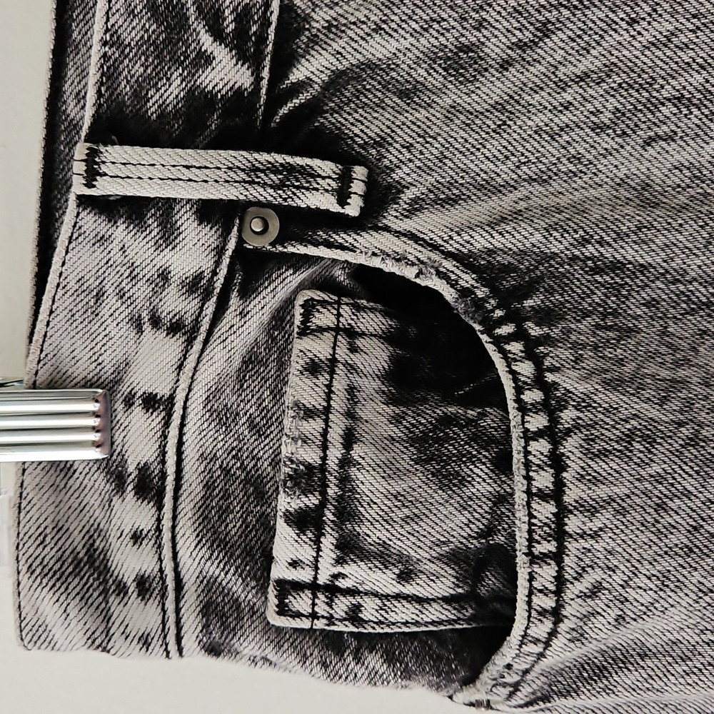 Frame Le Original Black Gray Acid Wash Cropped Jeans Size‎ 26 - Picture 5 of 16
